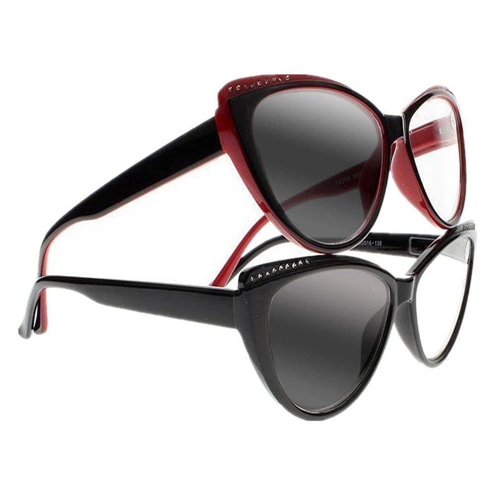 bestsight1936 2 Colors Women's Cat Eye Auto Gray Lens UV400 Reading Glass