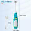 RAZOKO Kids Electric Toothbrush 3 Sided Toothbrush,Sonic Toddler Toothbrush with 2 Brush Heads, Intelligent Timer 5 Gears Adjustment,Ipx7 Waterproof,USB Cable view 2