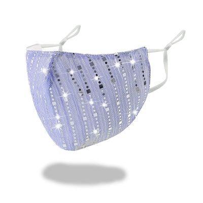 MLGDA Sparkly Sequins Face Cover Glitter Cotton Sequin Masc Masquerade Face Covering