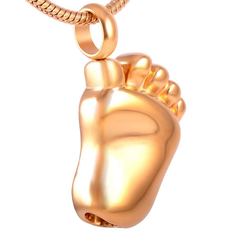 KBFDWEC Lovely Foot Cremation urn Jewelry Ashes Keepsake Memorial Pendant