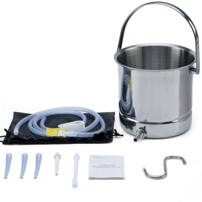 TEMONTIAN Coffee Enema Bucket Kit, Enema Kit for Colon Cleansing Bucket, Home Colonic KitEnema for Men/Women, Suitable for CoffeeStainless Steel Bucket
