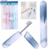 4pc Travel Toothbrush Holder Marble Plastic Cover Case Tube Cap Carry On Camping view 1