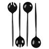 16 Piece Set of Novelty Serving Spoon & Spork Black for Dinner Parties, Wedding, Thanksgiving view 3