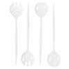 12 Piece Set of Novelty Serving Spoon & Spork White for Dinner Parties, Wedding, Thanksgiving view 3