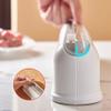 Haguka Plastic Wrap Dispenser with Slide Cutter Reusable Cling Film Dispenser Double Elastic Buckle Adjustable Length for Aluminum foil 1 Roll Plastic Food Wrap Included (White) view 4
