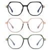 Retro Polygon Reading Glasses For Women Blue Light Blocking Oversized Eyeglass Frames Large lens (Silver Black/pink/green, 3.75) view 3