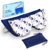 ZOMAPLE Heated Eye Mask, Blue  Soothing Moist Heat for Dry, Tired Eyes  Quick Microwave Prep, Adjustable Strap, Travel Pouch & Plush Washable Cover  Reusable, Cord-Free Warm Compress for Eyes view 1