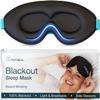 MyHalos Sleep Mask  3D Blackout Eye Mask for Women & Men, Side Sleepers, Zero Pressure Memory Foam Eyelash Friendly, Breathable,Award-Winning Sleep Aid for Travel (Black, 1 Count (Pack of 1)) view 1
