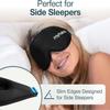MyHalos Sleep Mask  3D Blackout Eye Mask for Women & Men, Side Sleepers, Zero Pressure Memory Foam Eyelash Friendly, Breathable,Award-Winning Sleep Aid for Travel (Black, 1 Count (Pack of 1)) view 3