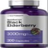 Horbach Black Elderberry | 300 Capsules | Non-GMO, Gluten Free | Sambucus Supplement view 1