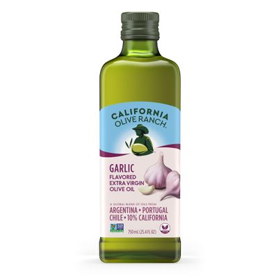 California Olive Ranch, Garlic Flavored Extra Virgin Olive Oil, 750mL (Pack of 6)