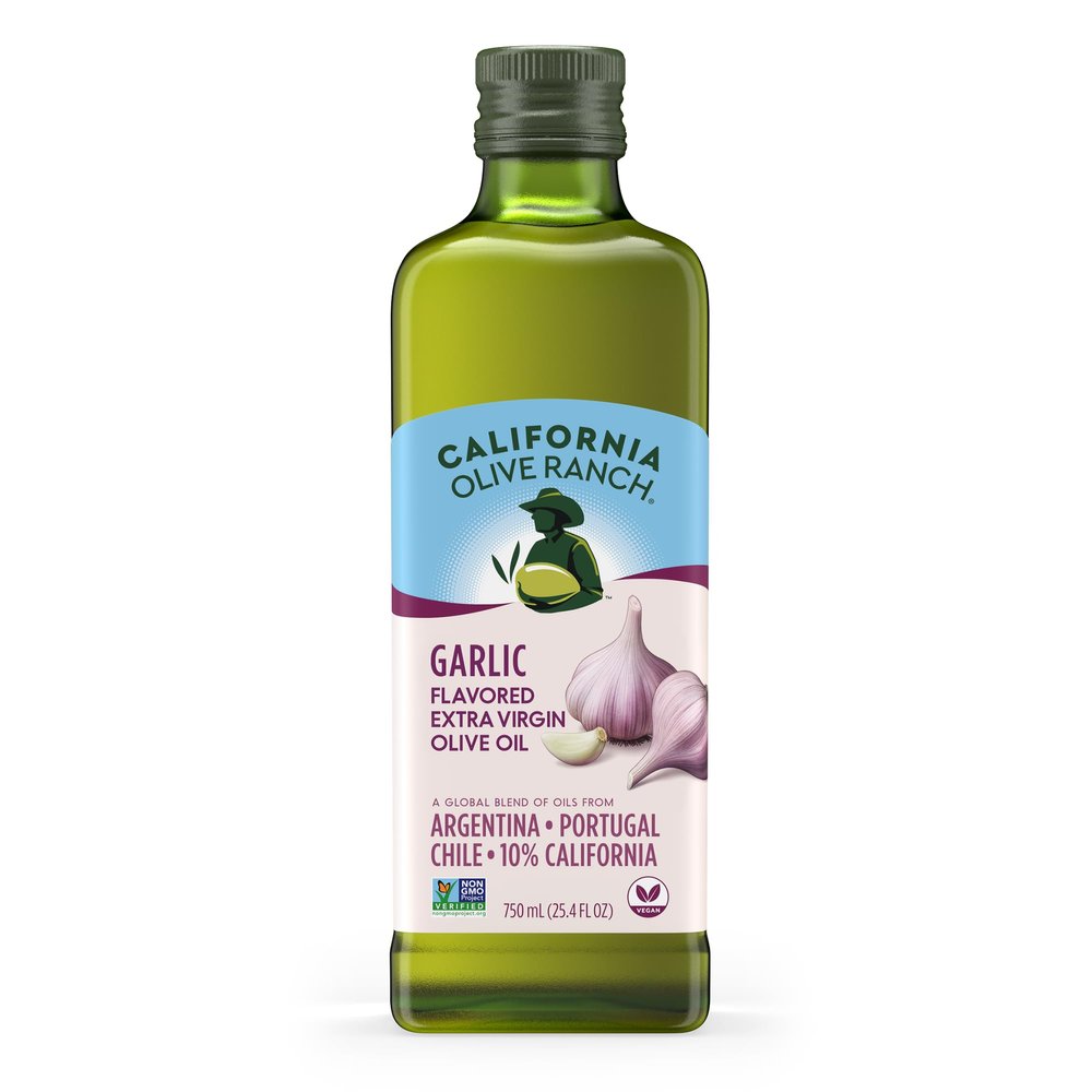 California Olive Ranch, Garlic Flavored Extra Virgin Olive Oil, 750mL (Pack of 6)