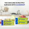 CLEANWRAP Plastic Wrap For Food (11.81in x 393.7ft - 3 Pack) I Plastic Wrapping Paper For Food, BPA Free Food Wrap, Clear Wrap to Seal Baked Goods, Food Transparent Wrap I Press and Seal Wrap view 4