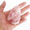 Orientrea Large Rose Quartz Palm Stone-1 Pc Rose Quartz Pocket Energy Stone, Smooth Healing Crystal Worry Stone (Rose Quartz(1Pc)) view 1