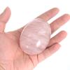 Orientrea Large Rose Quartz Palm Stone-1 Pc Rose Quartz Pocket Energy Stone, Smooth Healing Crystal Worry Stone (Rose Quartz(1Pc)) view 3