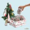 UNIQOOO 1/2 LB Metallic Red Green White Crinkle Cut Paper Shredded Filler, Christmas Peppermint Candy Cane Raffia Tissue Zig, Strands Shred Craft Bedding Cushion,Wedding Birthday Gift Boxes Bag Retail view 4