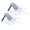 2sets Mini Kitchen Desktop Broom and Dustpan Set Compact Cleaning Tools for Quick Cleanups Bristles for Dust Removal White view 1