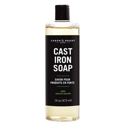 CARON & DOUCET - Cast Iron Cleaning Soap | 100% Plant-Based Castile & Coconut Oil Soap | Best for Cleaning, Restoring, Removing Rust and Care Before Seasoning.