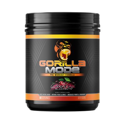 Gorilla Mode Pre Workout - Massive Pumps Laser Focus Energy Power - L-Citrulline, Creatine, L-Tyrosine, Betaine, Hydroprime, Alpha-GPC, 400mg Caffeine, Huperzine A - 812g (Cherry)