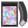 100 Pieces Resealable Mylar Bags, Small Holographic Packaging Bags, Smell Proof Mylar Bags for Food Storage/Jewelry/Eyelash for Small Business (Black, 3.5x4.7 Inch) view 1