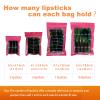 100 Pieces Resealable Mylar Bags, Small Holographic Packaging Bags, Smell Proof Mylar Bags for Food Storage/Jewelry/Eyelash for Small Business (Orange, 3.5x4.7 Inch) view 4