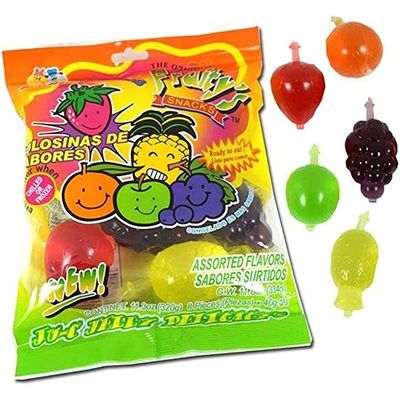 4 pack Din Don Fruity's JU-C Jelly Fruit Snacks