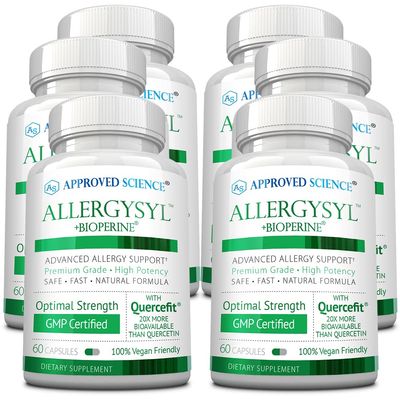 Approved Science Allergysyl - Lower Intensity of Seasonal Allergies, Boost Immunity, Rich in Antioxidants - Vegan Friendly - 360 Capsules - Made in USA