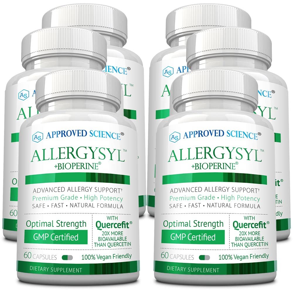 Approved Science Allergysyl - Lower Intensity of Seasonal Allergies, Boost Immunity, Rich in Antioxidants - Vegan Friendly - 360 Capsules - Made in USA
