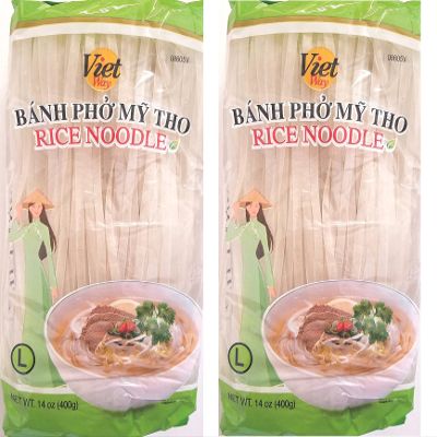 Viet Way Rice Noodle Sticks for Pho, 14oz (3 Packs) (L) New 2-Set