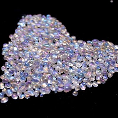 HXSCOO 50g/Bag Amazing Aura Rainbow Quartz Artificial Crystal Healing medaion Gemstone Reiki Tumble Gravel for Decoration (Size : 50g)