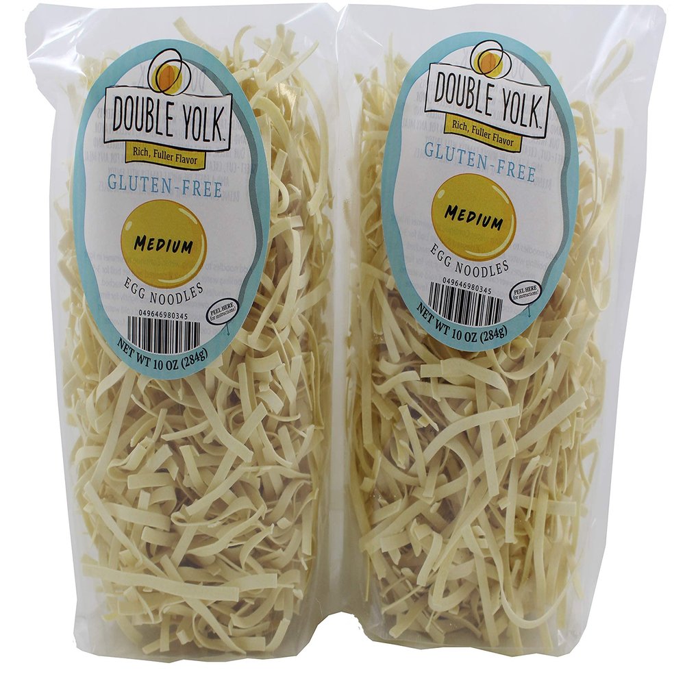 Double Yolk Gluten Free Medium Egg Noodles,10 Ounce Bag (Pack of 2) - PACK OF 3
