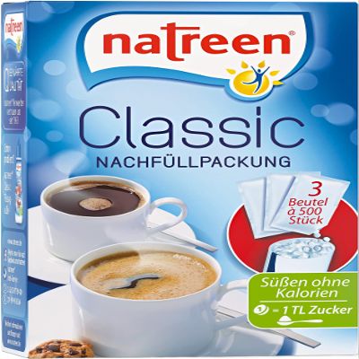 NATREEN Classic Refill Pack 3x500 pcs. - The calorie-free sweetener for coffee and tea/Netherlands