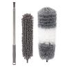 Eaves Brush and Pole - Cobweb Duster and Extension-Pole Combo 20 Foot Reach, Hand-Packaged, Lightweight, 3-Stage Aluminum Pole, Indoor & Outdoor Use Brush Attachment view 1