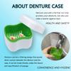 Denture Cup Kit, 2 Denture Case with 2 Denture Toothbrush & 2 Portable Toothbrush Box, Denture Cups for Soaking Dentures, Denture Cleaning Kit for Travel view 2