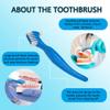 Denture Cup Kit, 2 Denture Case with 2 Denture Toothbrush & 2 Portable Toothbrush Box, Denture Cups for Soaking Dentures, Denture Cleaning Kit for Travel view 3