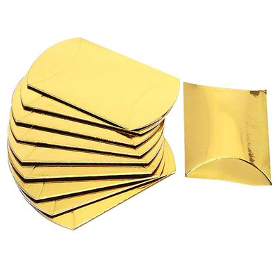 homeemoh 100 Pcs Mini Pillow Candy Boxes, Small Kraft Paper Boxes Wedding Favor Boxes Gift Boxes for Wedding Birthday Party Festival,05
