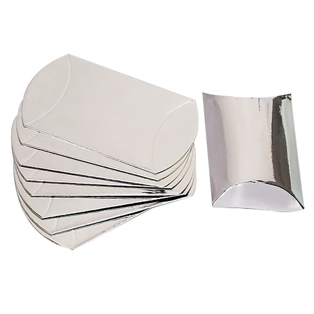homeemoh 10 Pcs Mini Pillow Candy Boxes, Small Kraft Paper Boxes Wedding Favor Boxes Gift Boxes for Wedding Birthday Party Festival,11