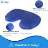 Atsuwell Sinus Mask, Warm Cold Compress Eye Mask for Dry Eyes, Weighted Eye Pillow Microwavable Face Heating Pad for Soothing Sinus Pressure and Relaxation, Blue view 2