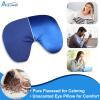 Atsuwell Sinus Mask, Warm Cold Compress Eye Mask for Dry Eyes, Weighted Eye Pillow Microwavable Face Heating Pad for Soothing Sinus Pressure and Relaxation, Blue view 3
