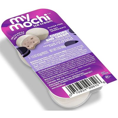 My Mochi Cookies and Cream Ice Cream - Twin Pack, 3 Ounce - 12 per case.