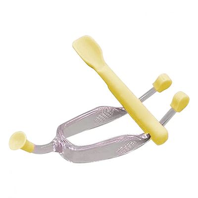 Faruxue Soft Contact Lenses Remover and Insertion Tool, Multifunctional Contact Lens Tweezers and Suction Cup Spoon, Great Gifts for Contact Lens New User (Yellow)