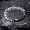 AOAMID Interchangeable Medical Alert id bracelets for Men Stainless steel medical bracelets for women with free engraving type 2 diabetes(SILVER/BLACK-7.5 IN) view 2