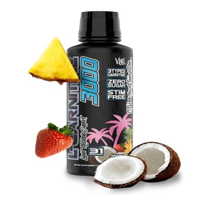 L-Carnitine 3000 Liquid | 3000 mg Carnitine Supplement | Zero Calorie Zero Sugar Keto Friendly for Men and Women Great Tasting| 31 Servings (Miami Vice, 16 fl. oz.)