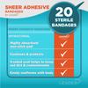 Leader Sheer Adhesive Bandages, Packs ofBlends with Skin, Helps Prevent Infection, Long Lasting, Comfortable Protection for First Aid and Wound Care, Compare to Band-Aid, Assorted Sizes, 80 ct. view 3