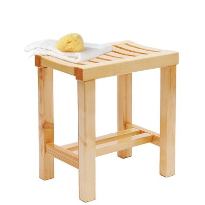WL-ZZZ Square Shower Seat,Bench Wooden Bath Stool for Indoor or Outdoor Waterproof Bathroom Stool for Elderly | Non-Slip Spa Bathing Chair Change Shoes Stool (Size : 4227.545.5 cm)