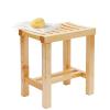 WL-ZZZ Square Shower Seat,Bench Wooden Bath Stool for Indoor or Outdoor Waterproof Bathroom Stool for Elderly | Non-Slip Spa Bathing Chair Change Shoes Stool (Size : 4227.545.5 cm) view 1