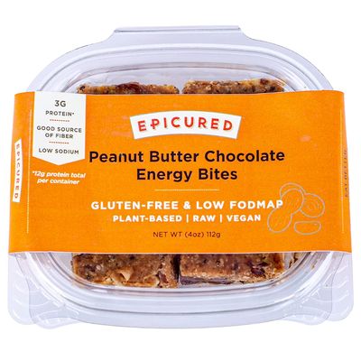 Epicured, Protein Energy Bites, (8 packs = 16 traditional snack bars), Peanut Butter Chocolate