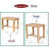 WL-ZZZ Square Shower Stool | Wooden Bathroom Seat Bench | Bathtub Spa Chair for Indoor Or Outdoor | Non-Slip Bathing Chair for The Elderly Disabled with Storage Shelf (Size : 443344.5 cm) view 3