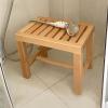 WL-ZZZ Shower Stool for Bathroom, Wood Seat Bench for Shower | Non-Slip Spa Bathing Stool for Elderly Disabled | Home Footstool Waterproof Bathing Chair 422835 cm view 1