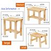 WL-ZZZ Square Shower Seat,Bench Wooden Bath Stool for Indoor or Outdoor Waterproof Bathroom Stool for Elderly | Non-Slip Spa Bathing Chair Change Shoes Stool (Size : 37.525.527.5 cm) view 3